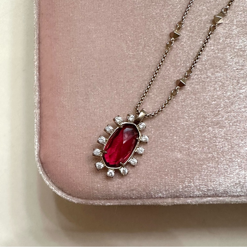 Kendra Scott Red Gold Necklace